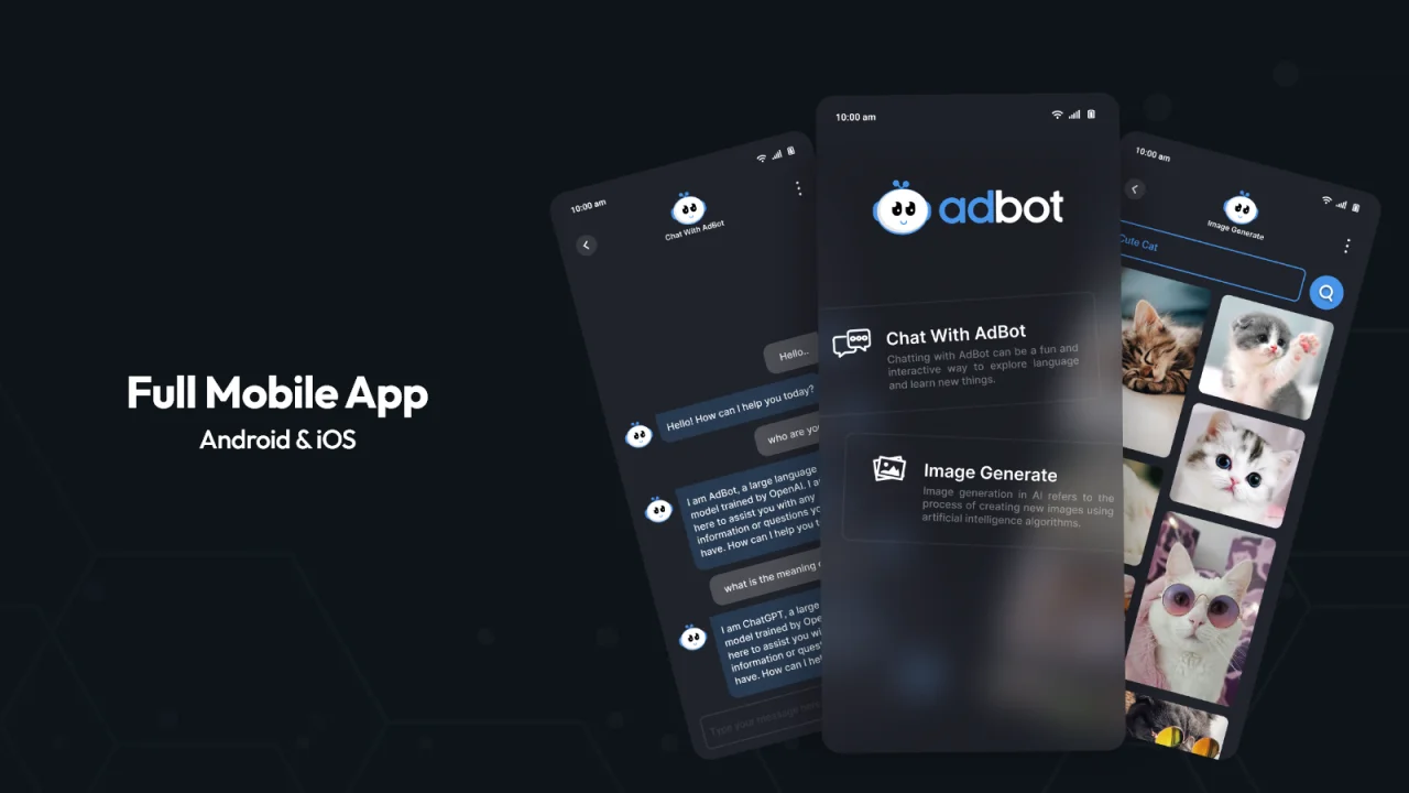 AdBot - ChatGPT Open AI Android and iOS App — screenshot 1