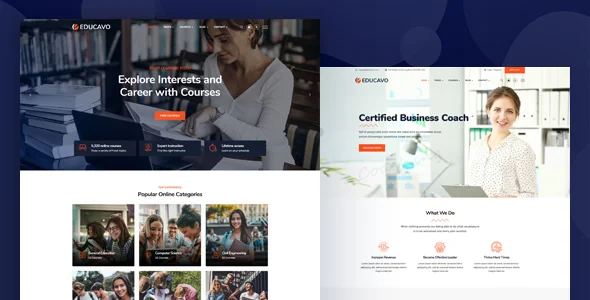 Educavo - Online Courses & Education WordPress Theme — screenshot 1