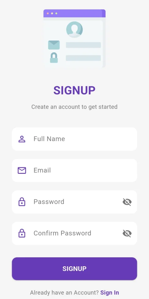 Flutter Firebase Login & Register App (Google + Email) — screenshot 2