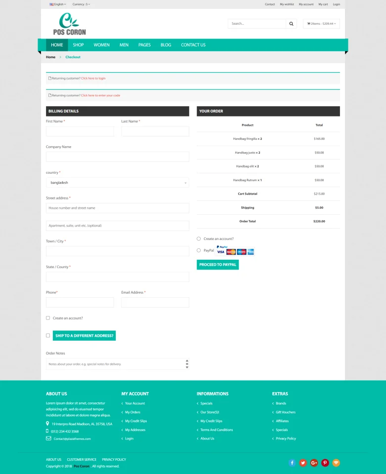 POS Coron Responsive HTML5 eCommerce Website Template with Full Pages — screenshot 9