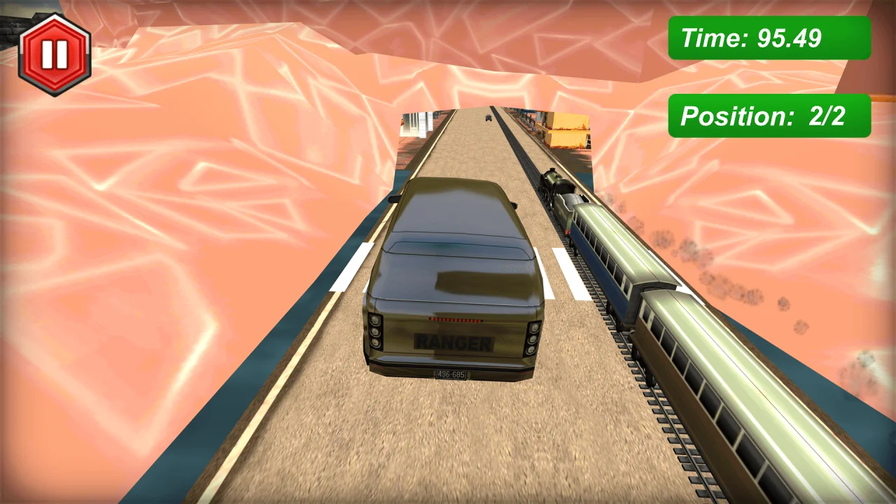 Train vs Super Car Racing 64 Bit Source Code 2020 — screenshot 3