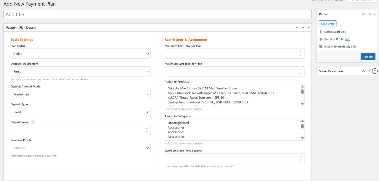 KW WooCommerce Payment Plans - Deposits, Down Payments, Installments, Variable Payments Etc — screenshot 1