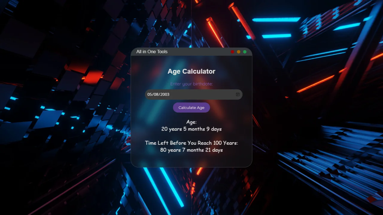 Modern macOS Age Calculator Template — screenshot 4