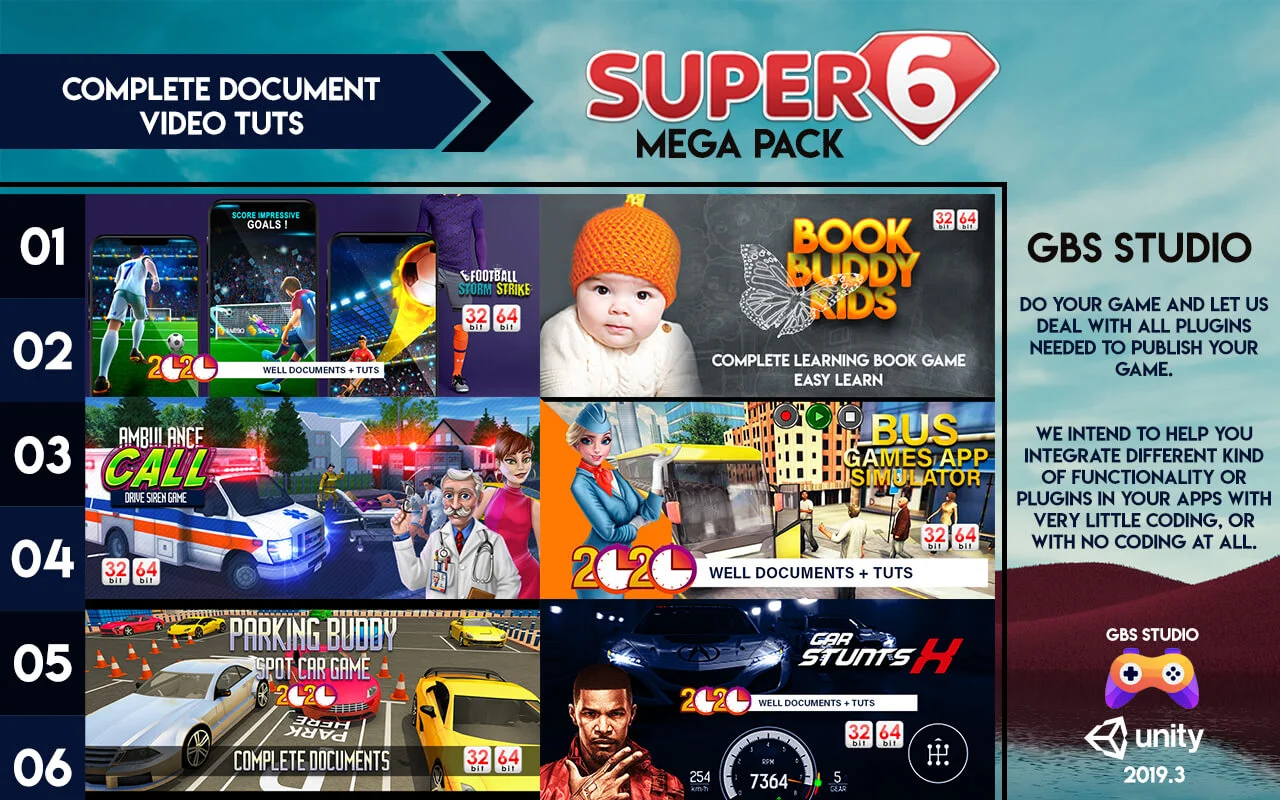 GBS Studio’s Super 6 Mega Bundle: 6 Unity 2019 High-End Games -88% Off! — screenshot 6