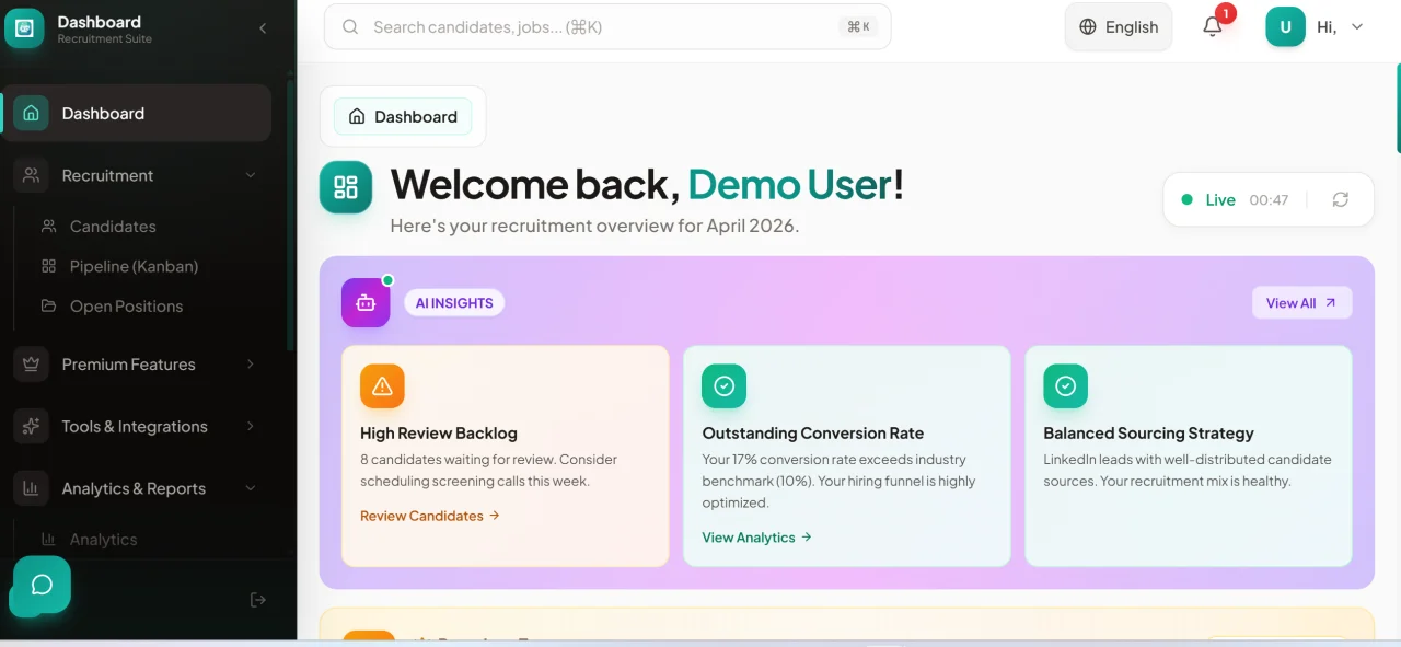 Devlumiq ATS - Full Stack Applicant Tracking System - Next.js 15, React, TypeScript, Prisma — screenshot 6