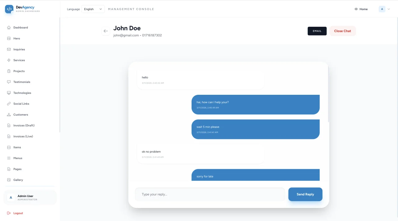 Digital Agency Management System — screenshot 6