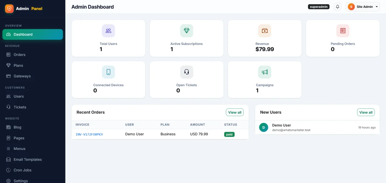 WhatsMarketer - Laravel WhatsApp marketing SaaS — screenshot 5