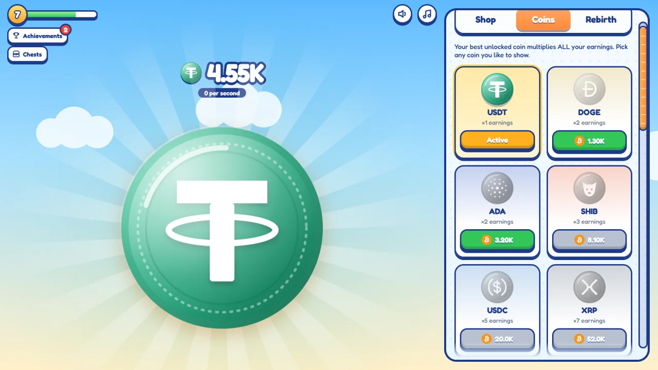 crypto clicker.io — screenshot 2