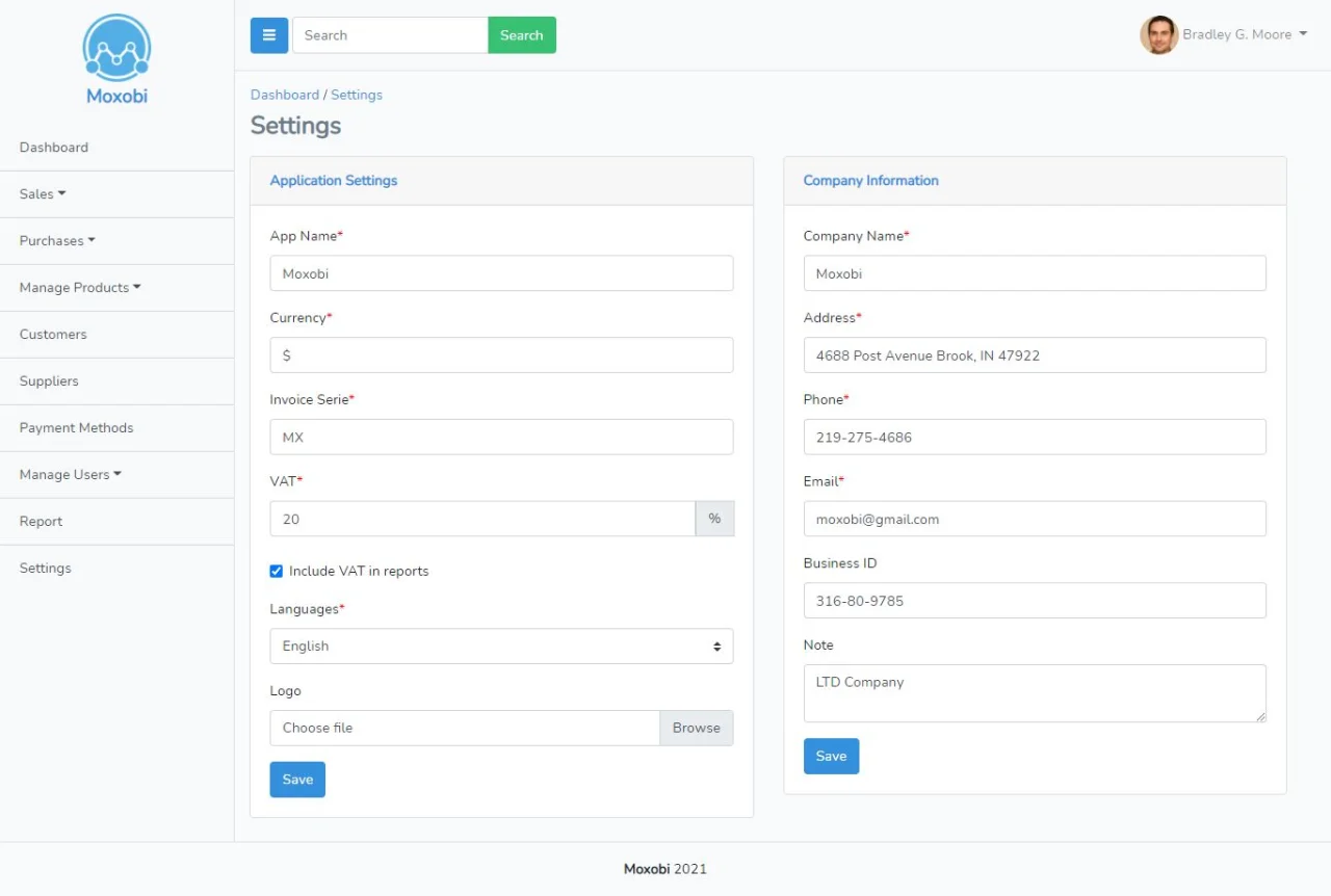 Moxobi - Sales and Purchases Management System — screenshot 4