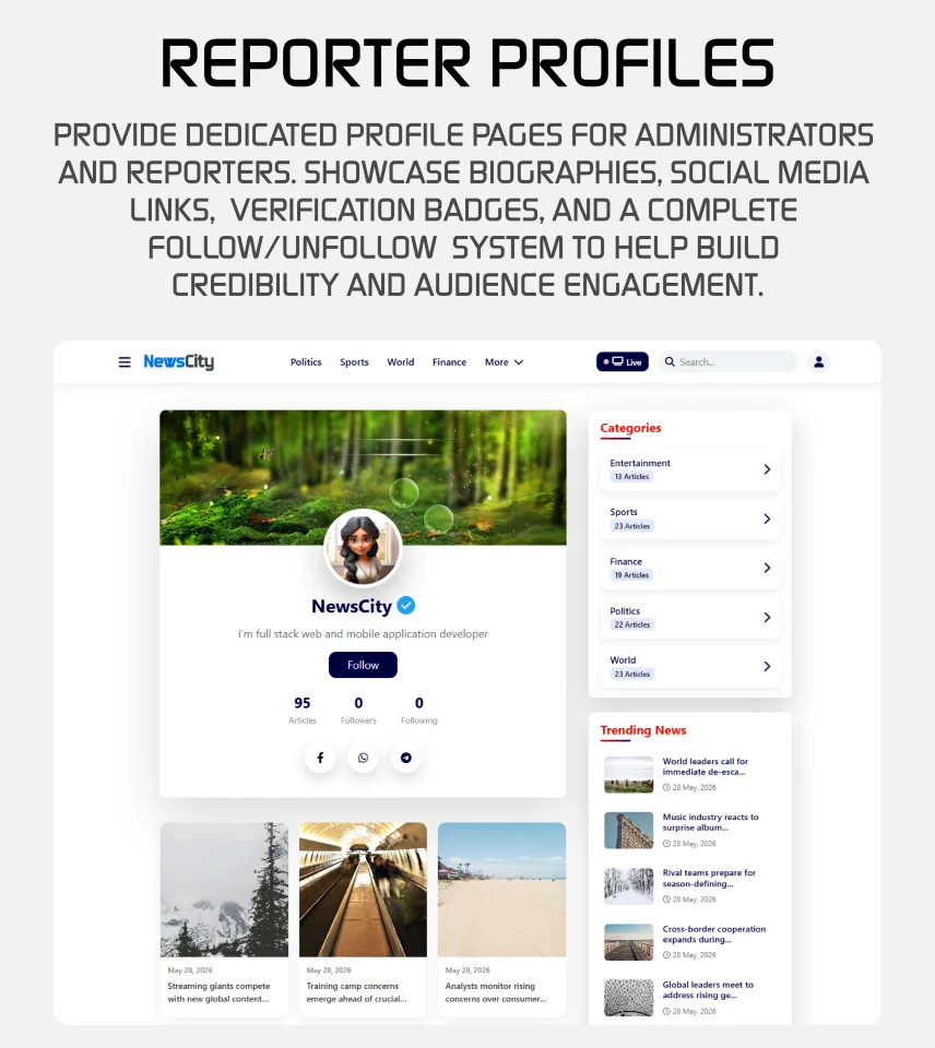 NewsCity - News & Magazine CMS with AI, Memberships, Newsletter Automation & Monetization — screenshot 4