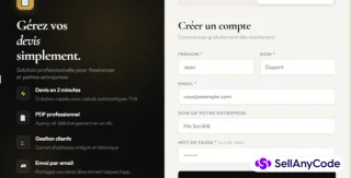QuotePro Gnrateur De Devis Professionnel (SaaS HTML)