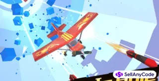 Plane in Hole 3D Low Poly