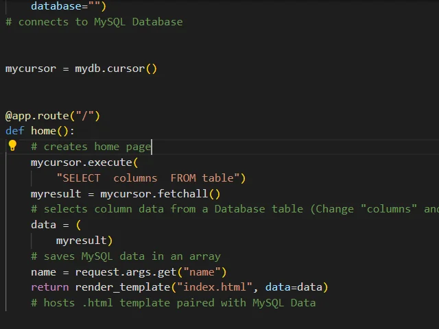 Flask Website Template with MySQL Data Importing — screenshot 1