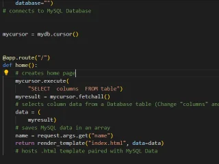 Flask Website Template with MySQL Data Importing