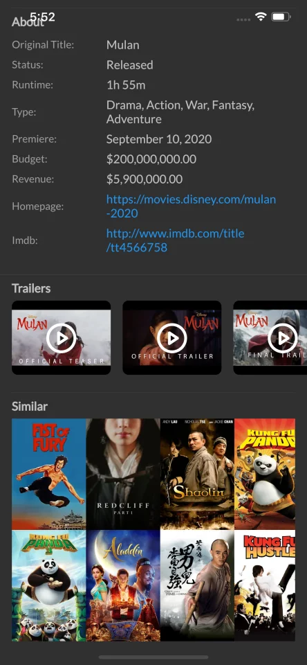 Theaterify - Movie Flutter v.2.8 App with API Backend & GetX — screenshot 5