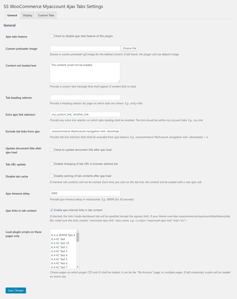 SS WooCommerce Myaccount AJAX Tabs — screenshot 1