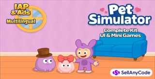 Virtual Pet Game Template - Complete Game
