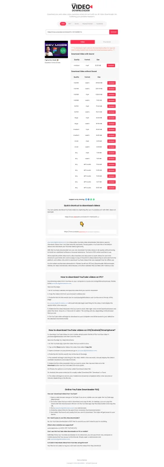 YouTube Downloader - Best YouTube Video Downloader Script — screenshot 1
