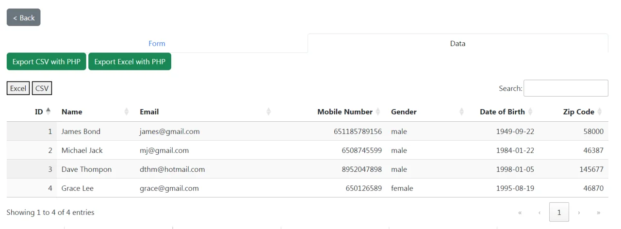 Export Excel from Form Builder — screenshot 4