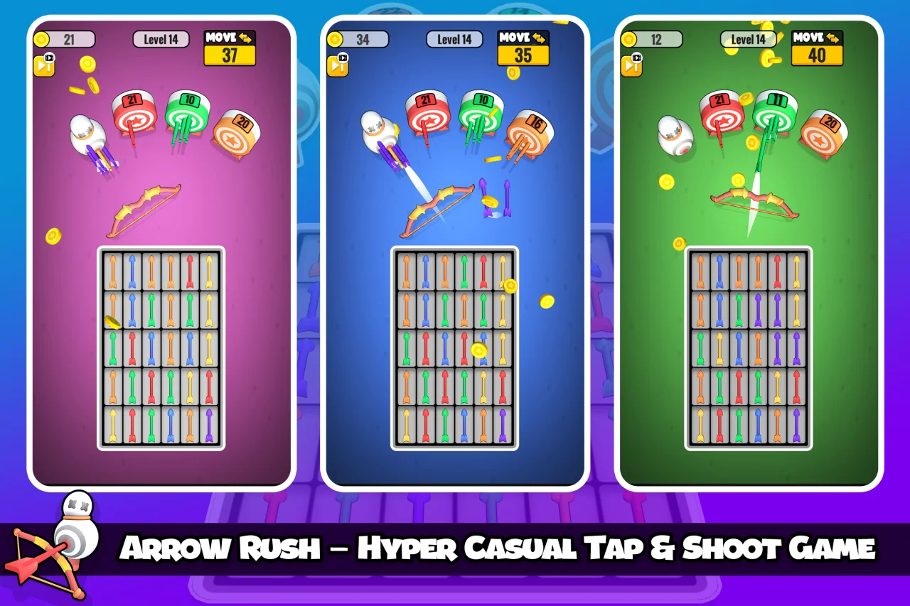 Arrow Rush Hyper Casual Tap & Shoot Unity Source Code — screenshot 1