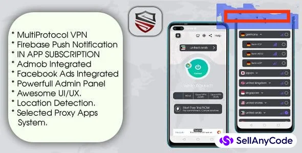 One VPN - With Admin Panel and Multi Protocol VPN App