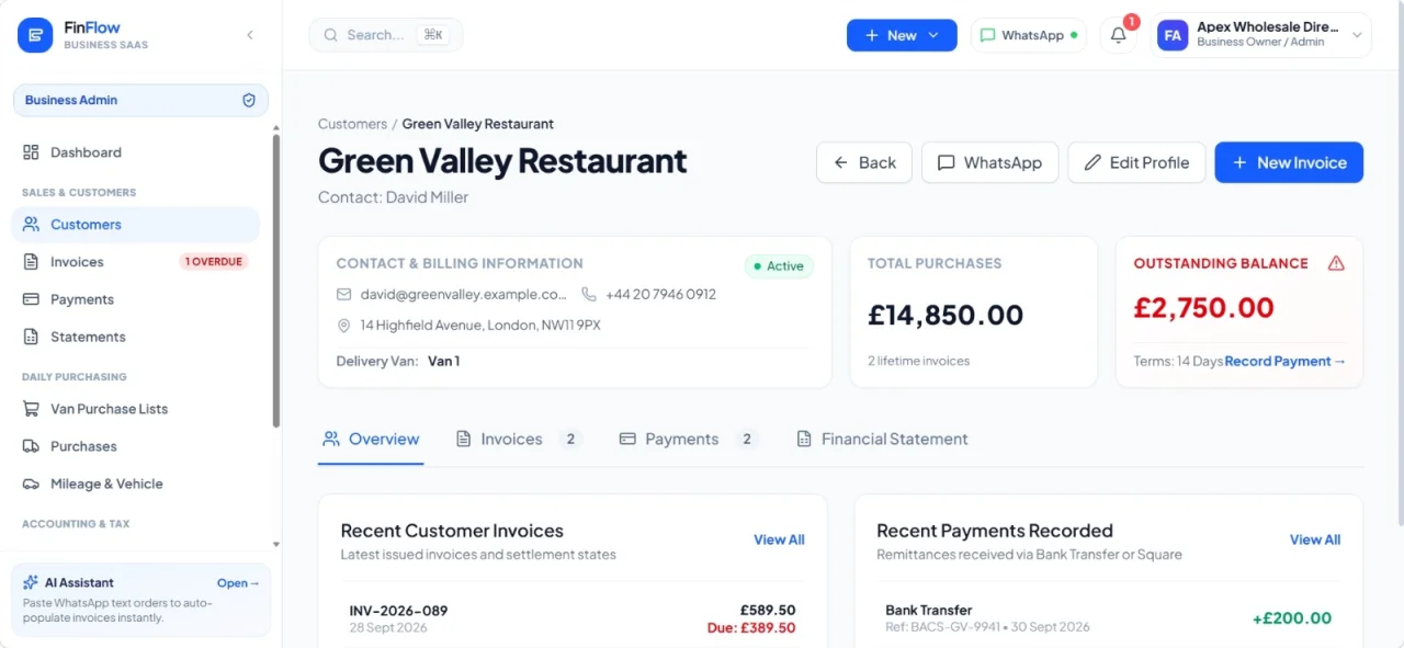 FinFlow Smart Invoicing System — screenshot 6