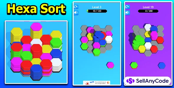 Hexa Sort 3D Puzzle Trending Game Unity Source Code