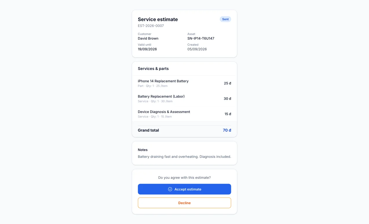 RepairFlow Repair & Service Shop Management System | Laravel Livewire & PWA — screenshot 7