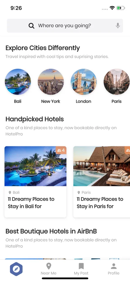 HotelPro - Flutter Template UI Kit — screenshot 2