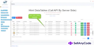 HTML Datatable with API
