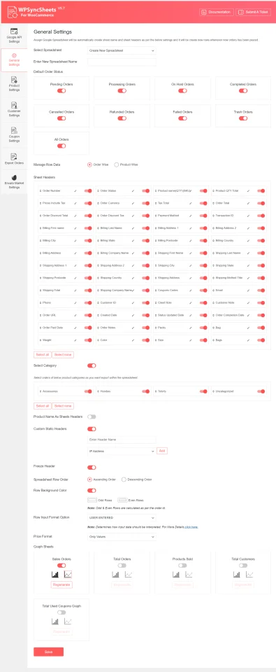 WooCommerce Google Spreadsheet Addon - (Import / Export) — screenshot 1