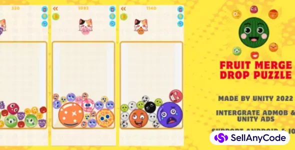 Fruit Merge Drop Puzzle