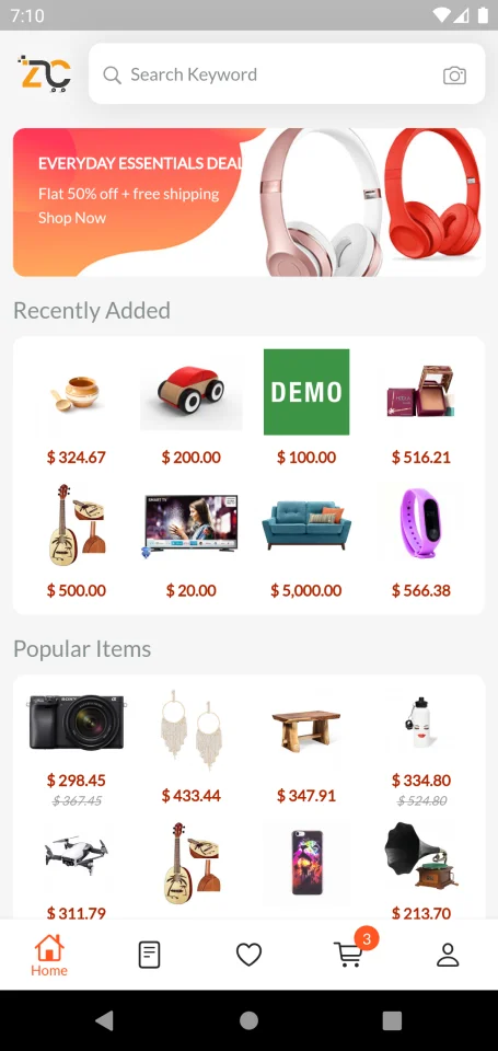 Customer App for zCart Multi-Vendor Marketplace — screenshot 2