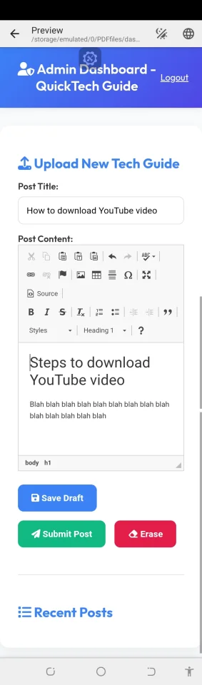 Tech Blog Light Version — screenshot 2
