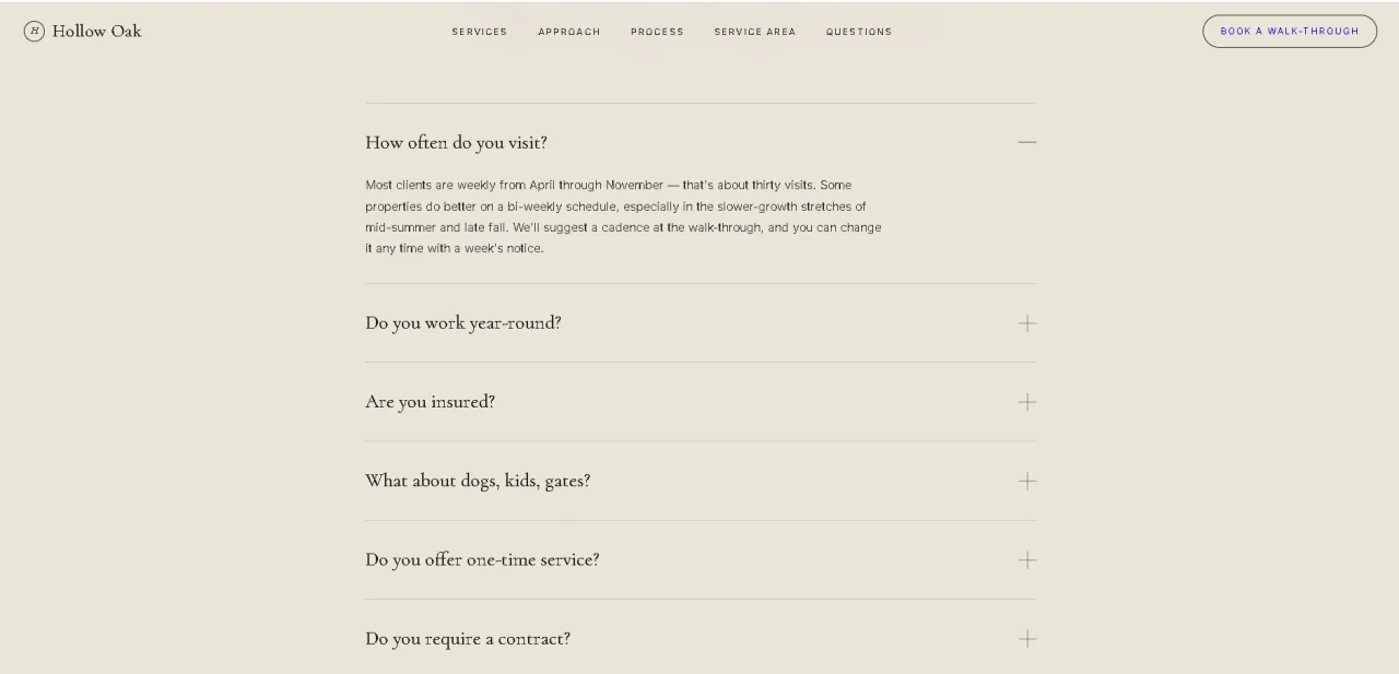 Hollow Oak Home Service Business Template — screenshot 2