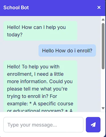 Chat AI and School Landing Webpage — screenshot 4