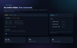 CSV2JSON CSV to JSON Batch Converter