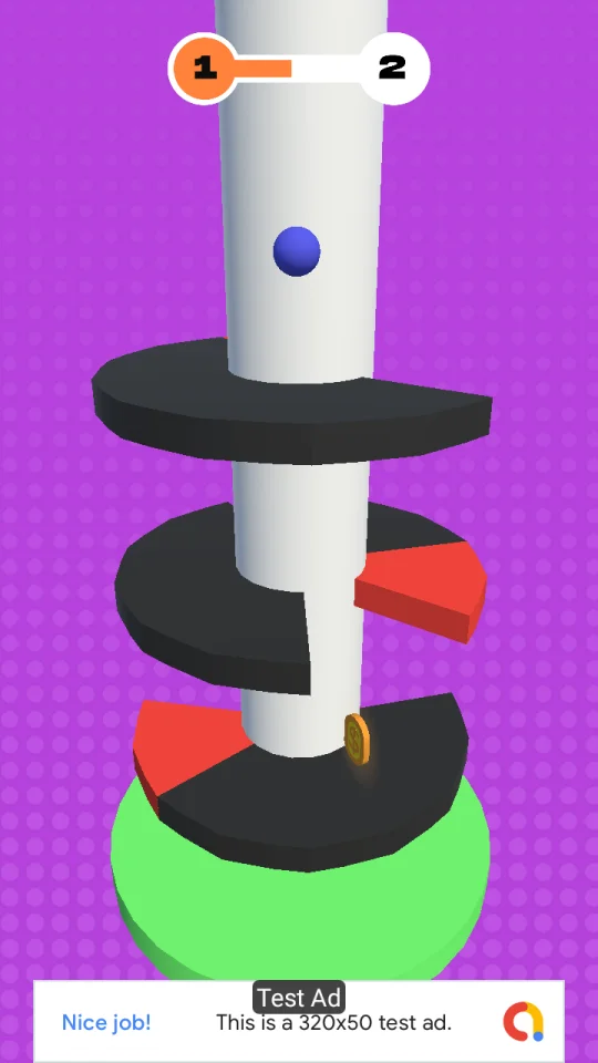 Helix Fall (Unity Game Template + AdMob Ads + GDPR Consent) — screenshot 3