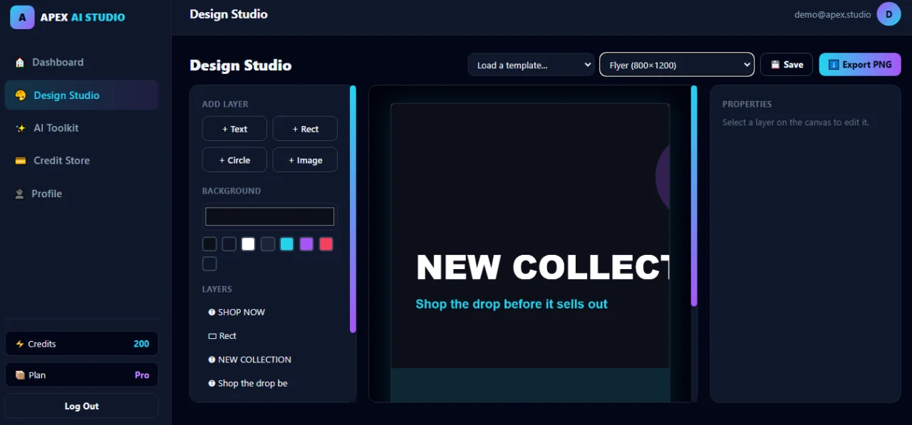 HTML5 Canvas Design Studio & Standalone BG Remover — screenshot 2