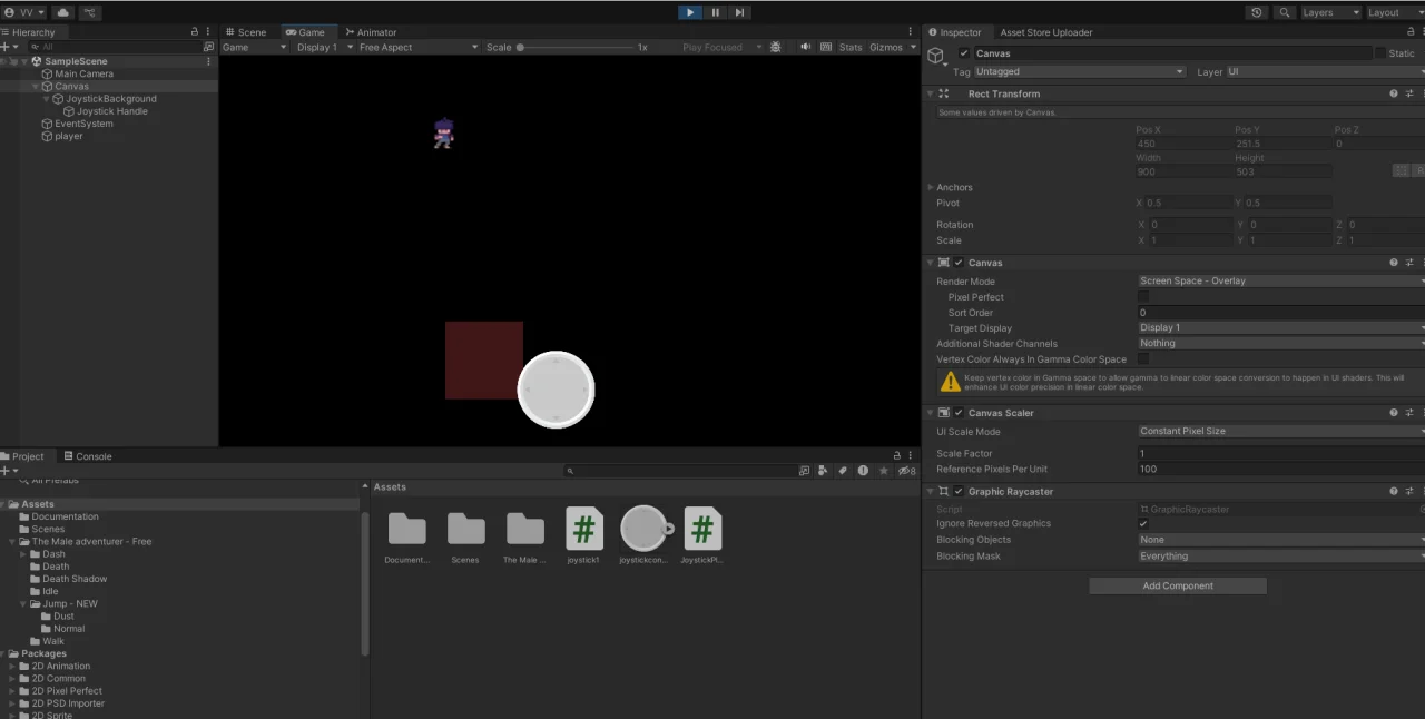 2D Joystick + Player Movement Easy Mobile & Desktop Controls — screenshot 2