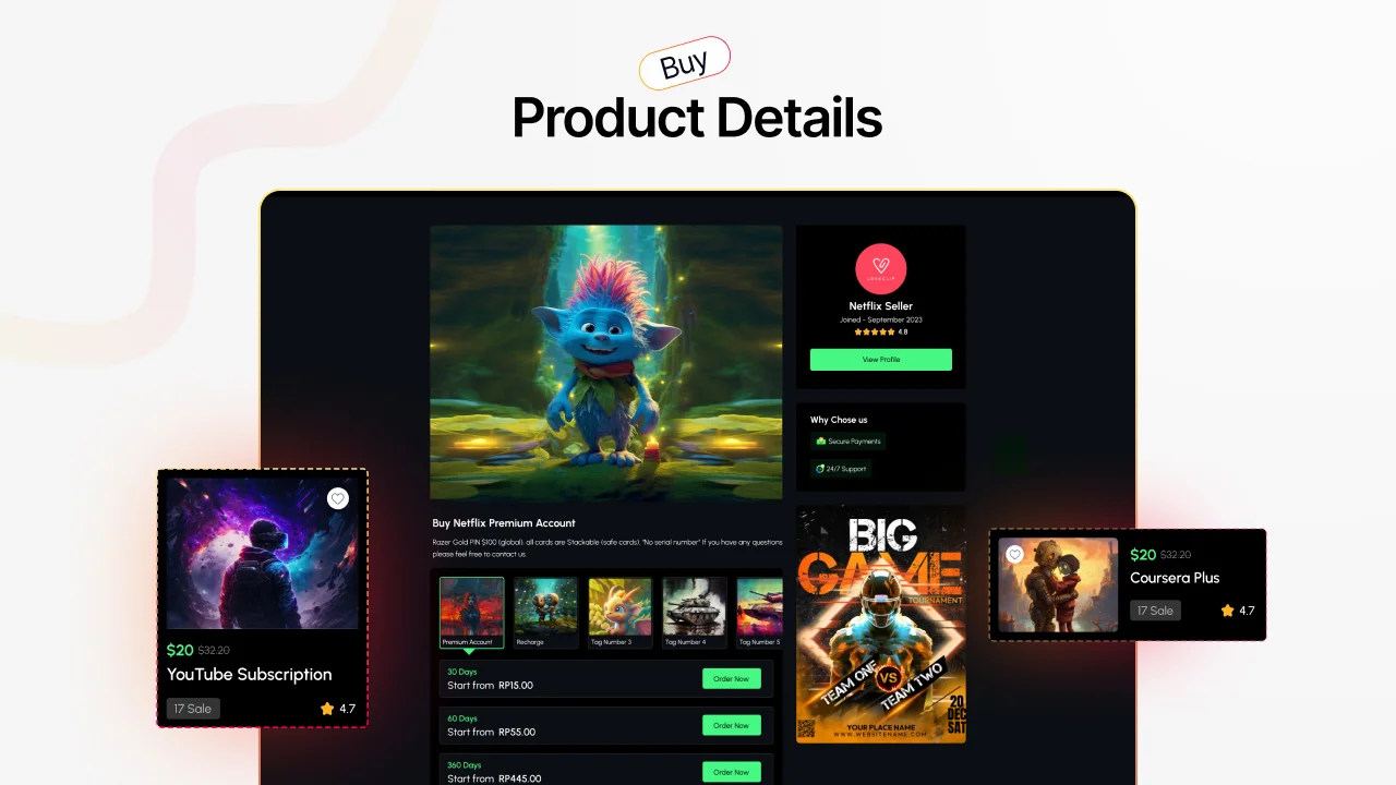 Axtro Games Buy and Sell, Subscription & Gift Card Laravel Script — screenshot 3
