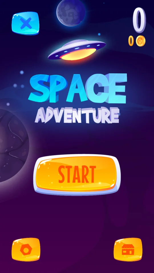 Space Adventure Unity Source Code (AdMob+Unity Ads) — screenshot 1