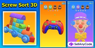 Screw Sort 3D Puzzle Game Unity Source Code