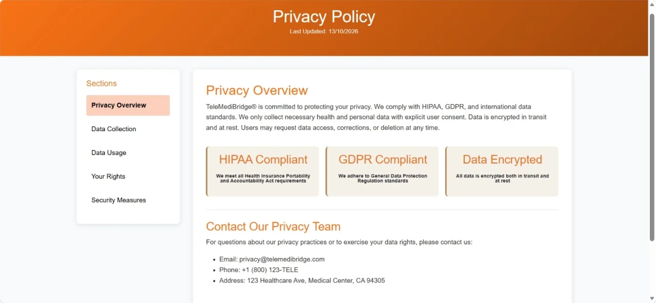 TeleMediBridge Telehealth & Remote Care Management Platform — screenshot 7