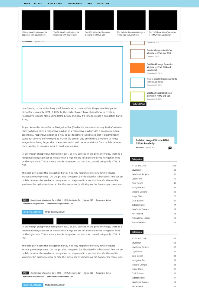 Animated Horizontal and Vertical Navigation Dropdown Menu — screenshot 2