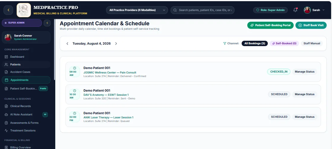 MedCare Pro - Medical Billing & Healthcare Practice Dashboard Template — screenshot 2