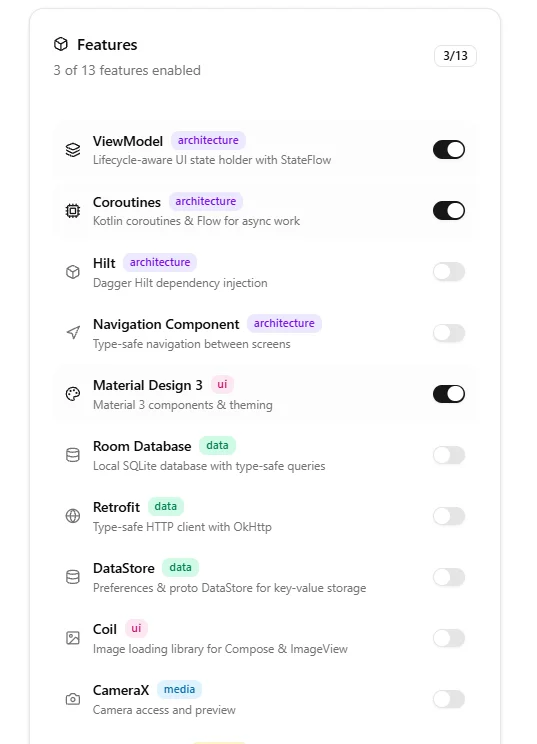 Android Scaffold Builder v.1 — screenshot 4