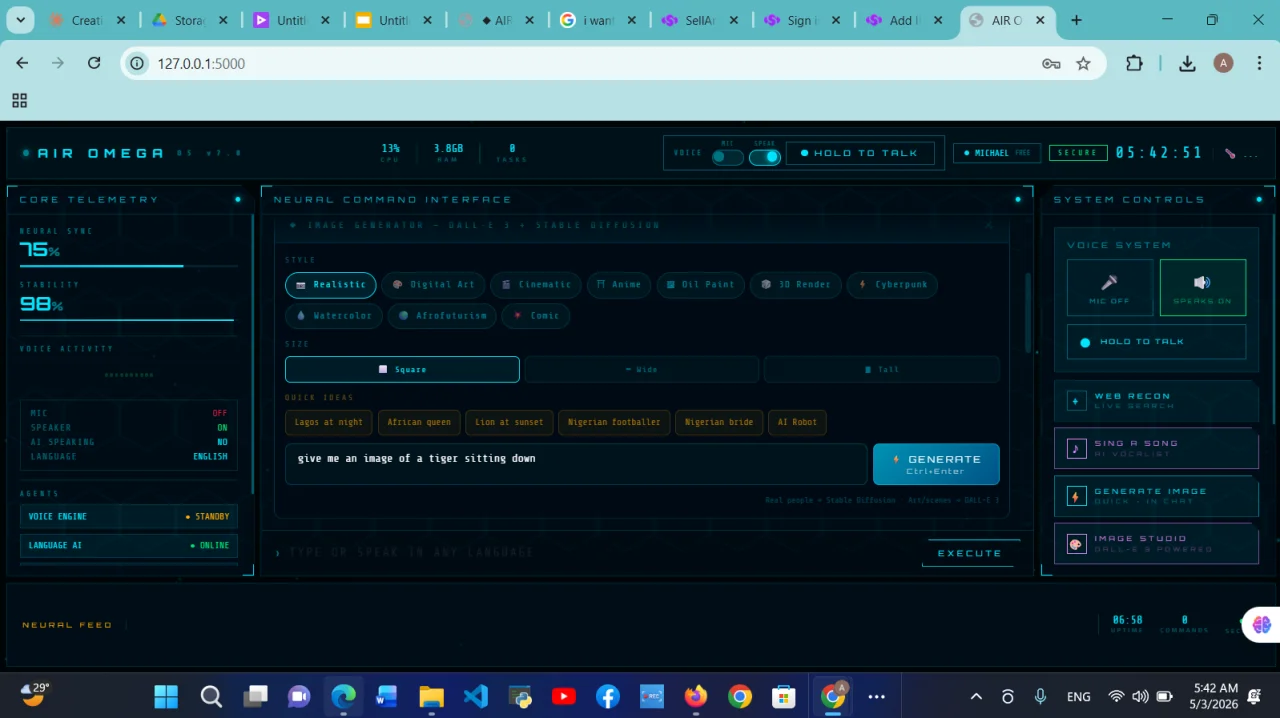A.I.R. Omega OS — screenshot 1