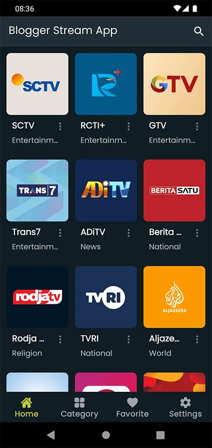 Blogger Stream - AplicacióN De TransmisióN De Video Y TV En Vivo - API De Blogger v3 — screenshot 1