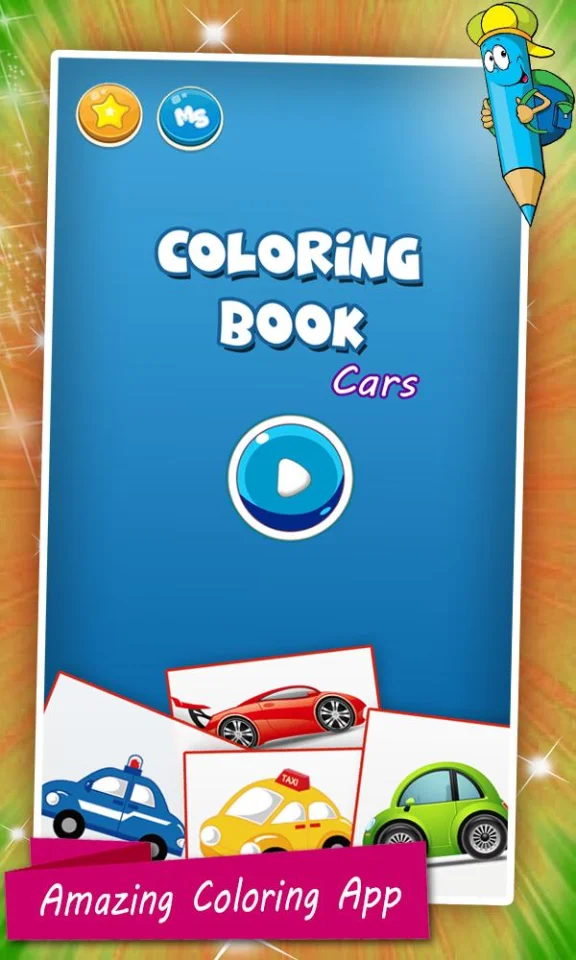 Glitter Coloring Pages for Cars — screenshot 1
